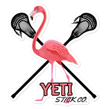Load image into Gallery viewer, Yeti Stick Co. Flamingo Lacrosse Sticker