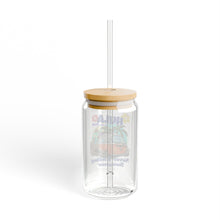 Load image into Gallery viewer, Tropical Sipper Glass with Straw