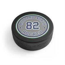 Load image into Gallery viewer, Custom Hockey Puck, Millard North Hockey Gear, Personalized Sports Collectible, Hockey Gifts, Team Memorabilia, Unique Gift for Players