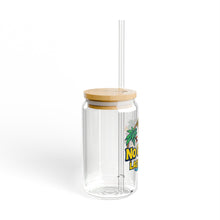 Load image into Gallery viewer, Tropical Sipper Glass with Straw