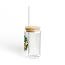 Load image into Gallery viewer, Tropical Sipper Glass with Straw