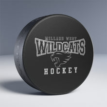 Load image into Gallery viewer, Wildcats Hockey Puck — Millard West Team Logo