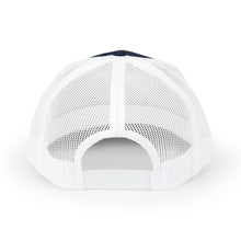 Load image into Gallery viewer, Lacrosse Flame Logo Trucker Hat — Embroidered Snapback Cap for Players &amp; Fans