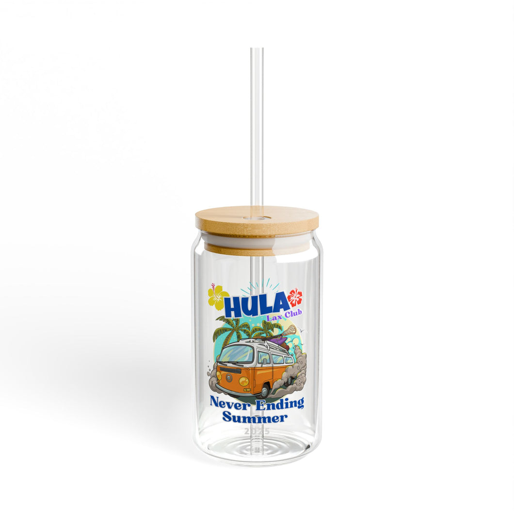Tropical Sipper Glass with Straw