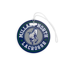 Load image into Gallery viewer, Luggage Tag — Millard North Lacrosse Round Bag ID Tag