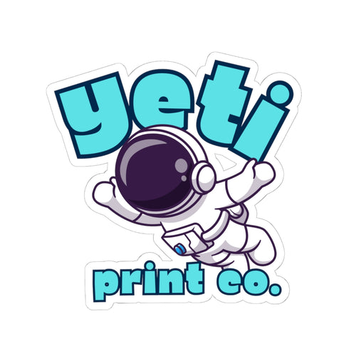 Spaceman Yeti Print Co. Sticker