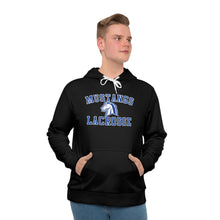 Load image into Gallery viewer, Mustangs Lacrosse Black Men&#39;s Hoodie - From Yeti Lacrosse Brand