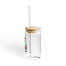 Load image into Gallery viewer, Tropical Sipper Glass with Straw