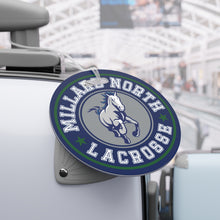 Load image into Gallery viewer, Luggage Tag — Millard North Lacrosse Round Bag ID Tag