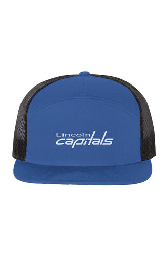 Embroidered Seven-Panel Trucker Cap