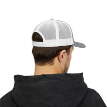 Load image into Gallery viewer, Lacrosse Flame Logo Trucker Hat — Embroidered Snapback Cap for Players &amp; Fans