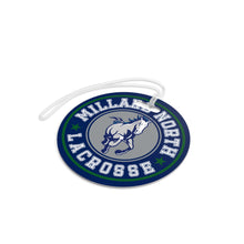 Load image into Gallery viewer, Luggage Tag — Millard North Lacrosse Round Bag ID Tag