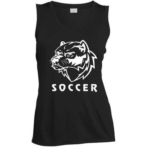 Sports Tek Ladies' Sleeveless V-Neck Performance Tee