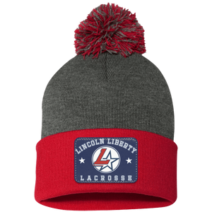 Pom Pom Knit Cap - Team Patch