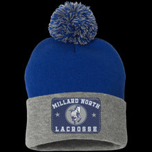 Load image into Gallery viewer, Pom Pom Knit Cap With Team Patch