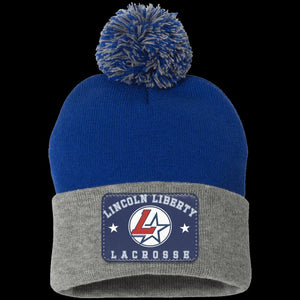 Pom Pom Knit Cap - Team Patch