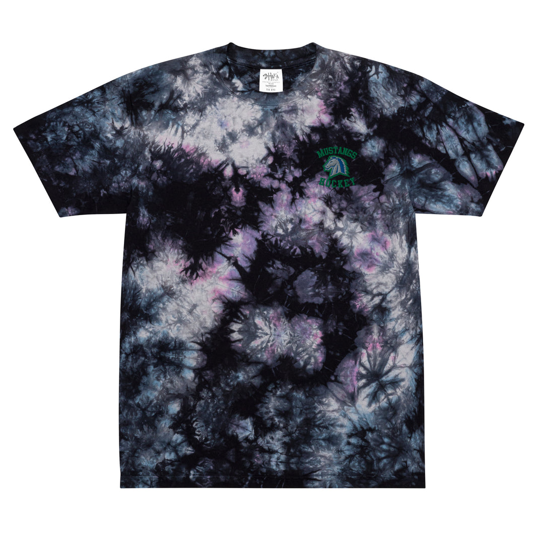 Embroidered Oversized Tie-Dye T-Shirt