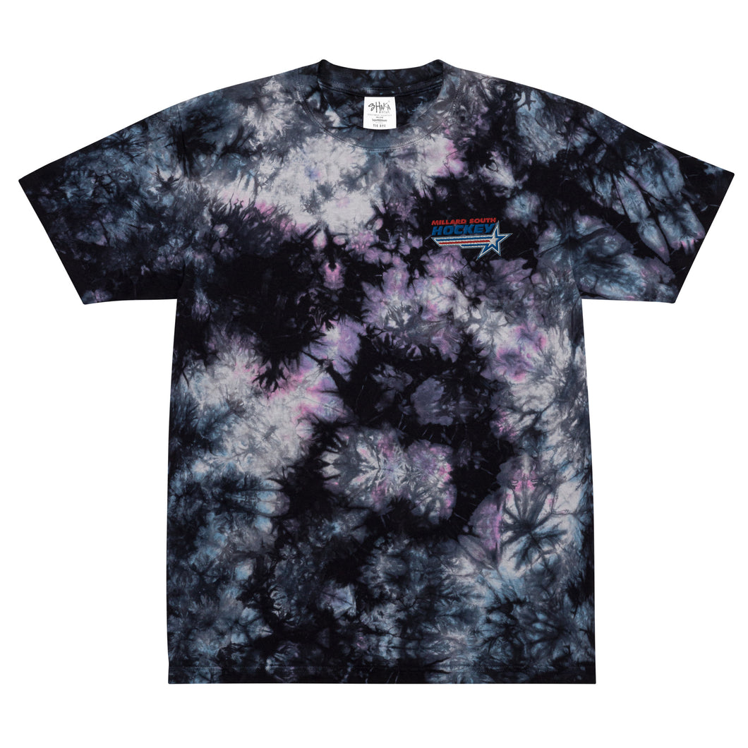 Embroidered Oversized Tie-Dye T-shirt