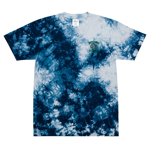 Embroidered Oversized Tie-Dye T-Shirt