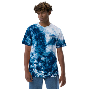 Embroidered Oversized Tie-Dye T-shirt