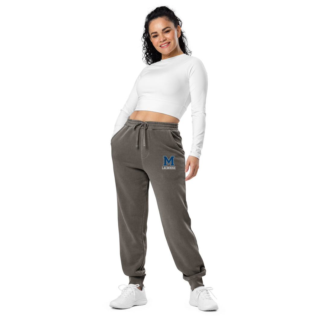 Embroidered Unisex Pigment-Dyed Sweatpants