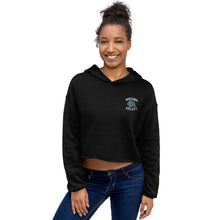 Load image into Gallery viewer, Women&#39;s Embroidered Crop Hoodie