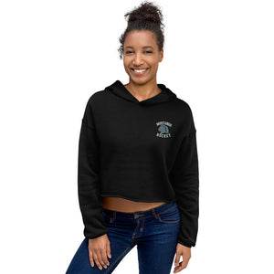 Women's Embroidered Crop Hoodie