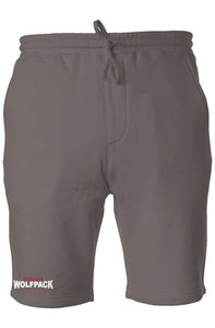 Wolfpack Pigment Dyed Fleece Shorts - Black