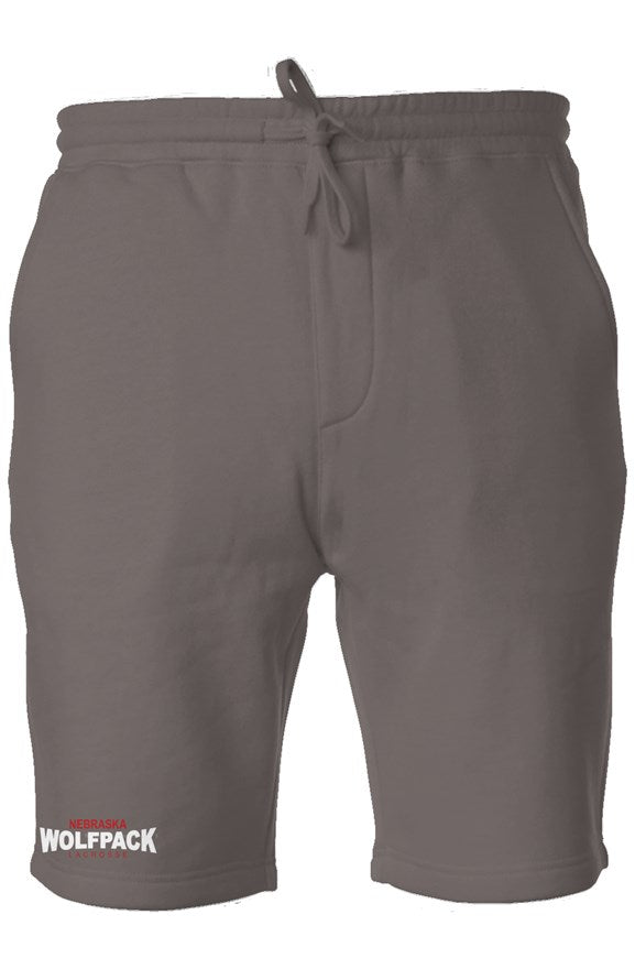 Wolfpack Pigment Dyed Fleece Shorts - Black