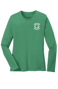 Ladies' Embroidered Long Sleeve Cotton Tee