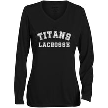 Load image into Gallery viewer, Titans Ladies&#39; Moisture-Wicking Long Sleeve V-Neck