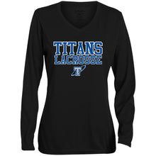Load image into Gallery viewer, Ladies&#39; Performance Long Sleeve V-Neck Tee