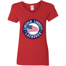 Load image into Gallery viewer, Ladies&#39; 100% Cotton V-Neck T-Shirt