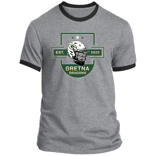Old School Team Helmet Ringer Tee