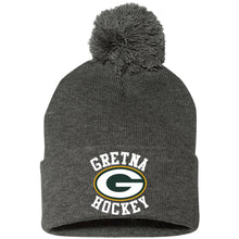 Load image into Gallery viewer, Team Logo Embroidered Pom Pom Knit Cap