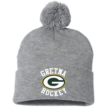Load image into Gallery viewer, Team Logo Embroidered Pom Pom Knit Cap