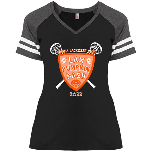 Pumpkin Bash '22 Ladies V-Neck T-Shirt