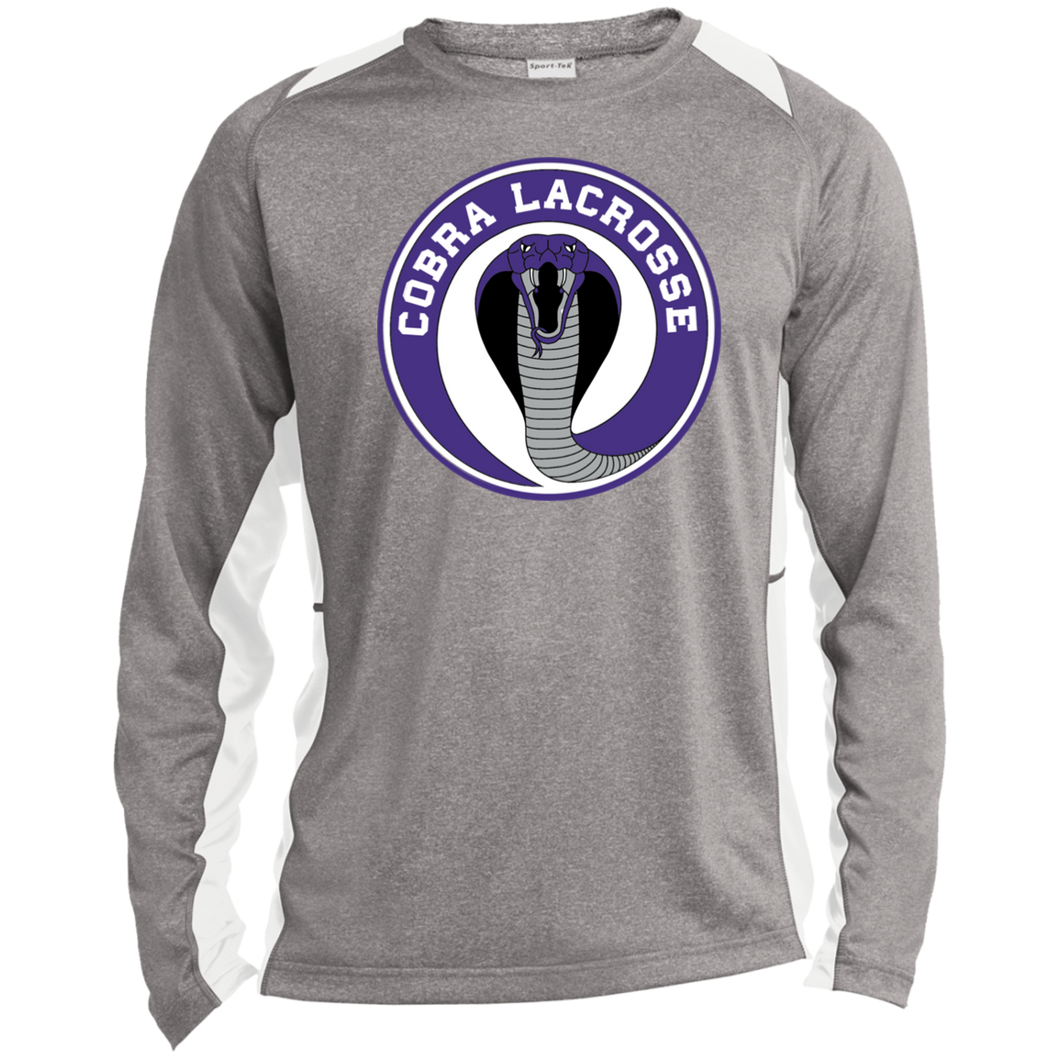 ST361LS Long Sleeve Heather Colorblock Performance Tee