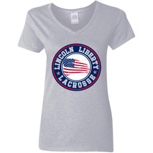 Load image into Gallery viewer, Ladies&#39; 100% Cotton V-Neck T-Shirt