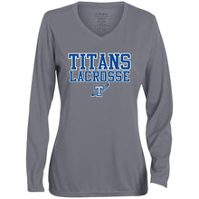 Load image into Gallery viewer, Ladies&#39; Performance Long Sleeve V-Neck Tee