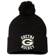 Load image into Gallery viewer, Team Logo Embroidered Pom Pom Knit Cap