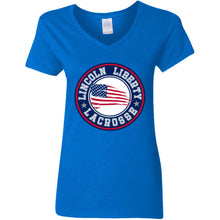 Load image into Gallery viewer, Ladies&#39; 100% Cotton V-Neck T-Shirt