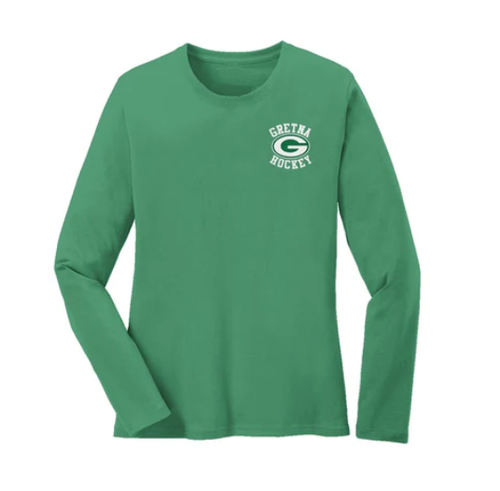 Ladies' Embroidered Long Sleeve Cotton Tee