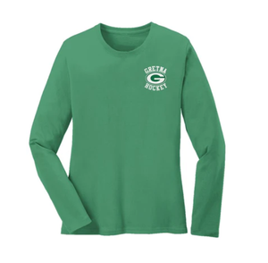 Ladies' Embroidered Long Sleeve Cotton Tee