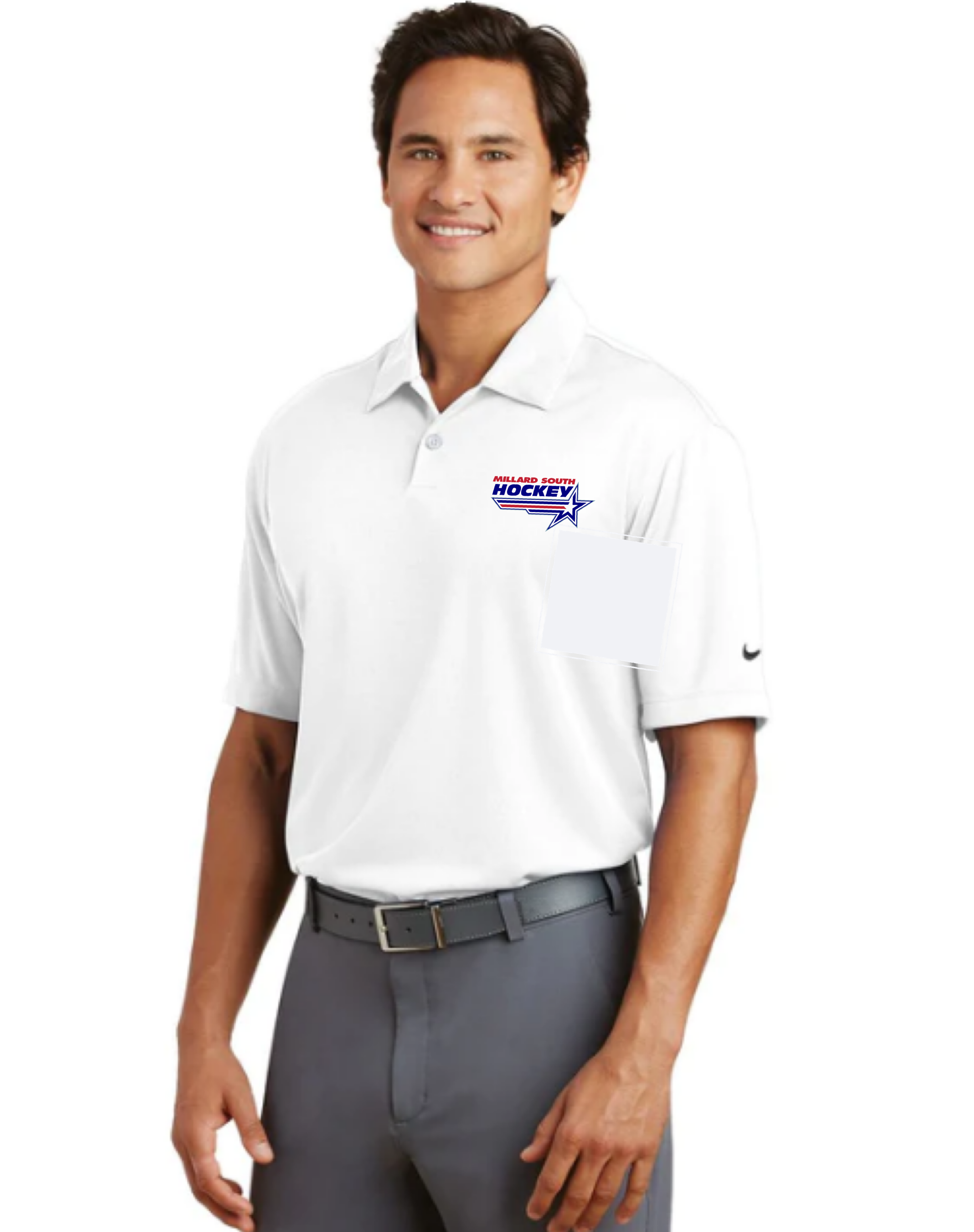 Apliiq Nike Drifit Pebble Texture Polo XXL White