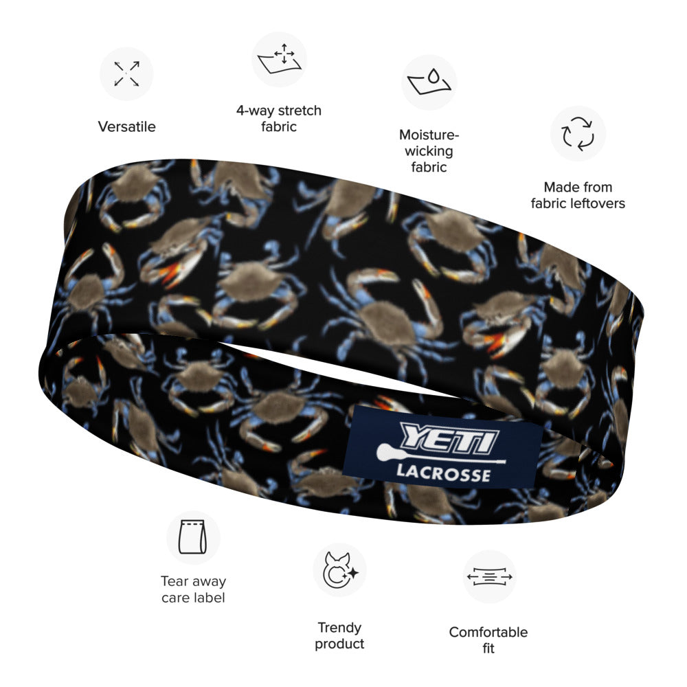 Blue Crab Lacrosse Player Headband