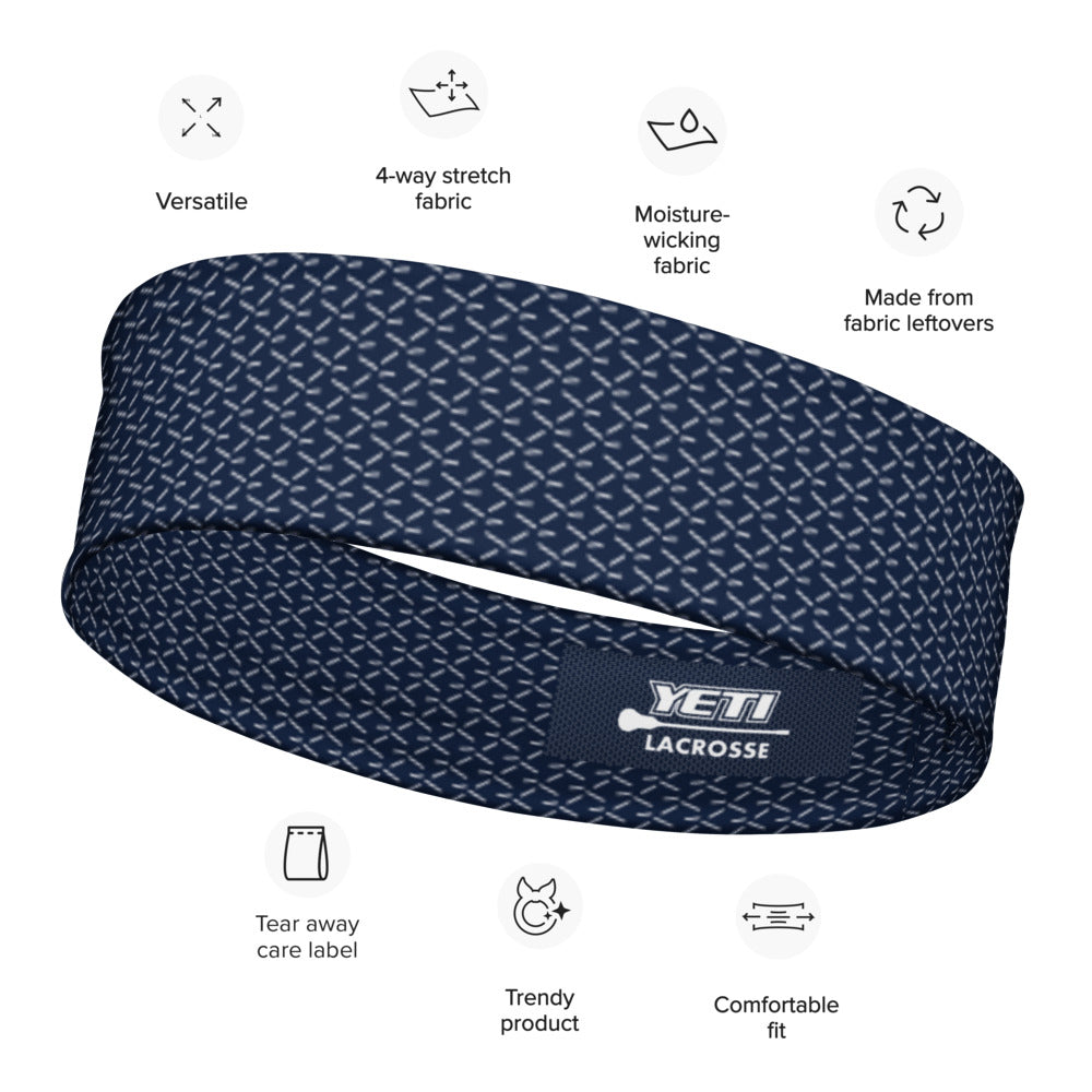 Navy Blue Lacrosse Player Headband