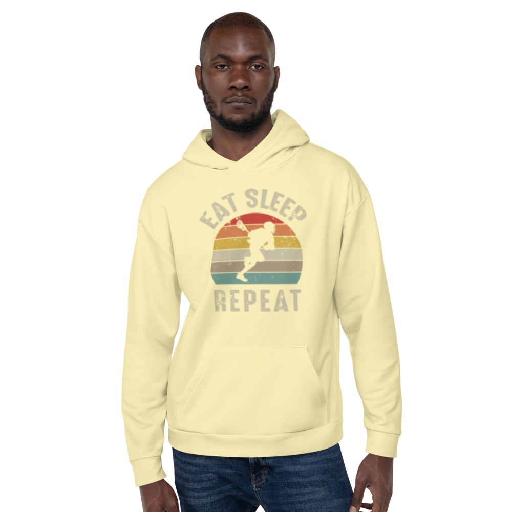 Eat. Sleep. Repeat. Lacrosse Performance Hoodie