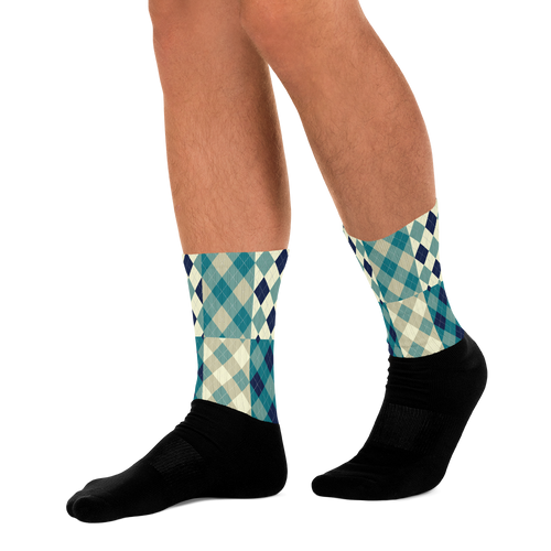 YETI LACROSSE CO. Performance Socks - Argyle Mashup design