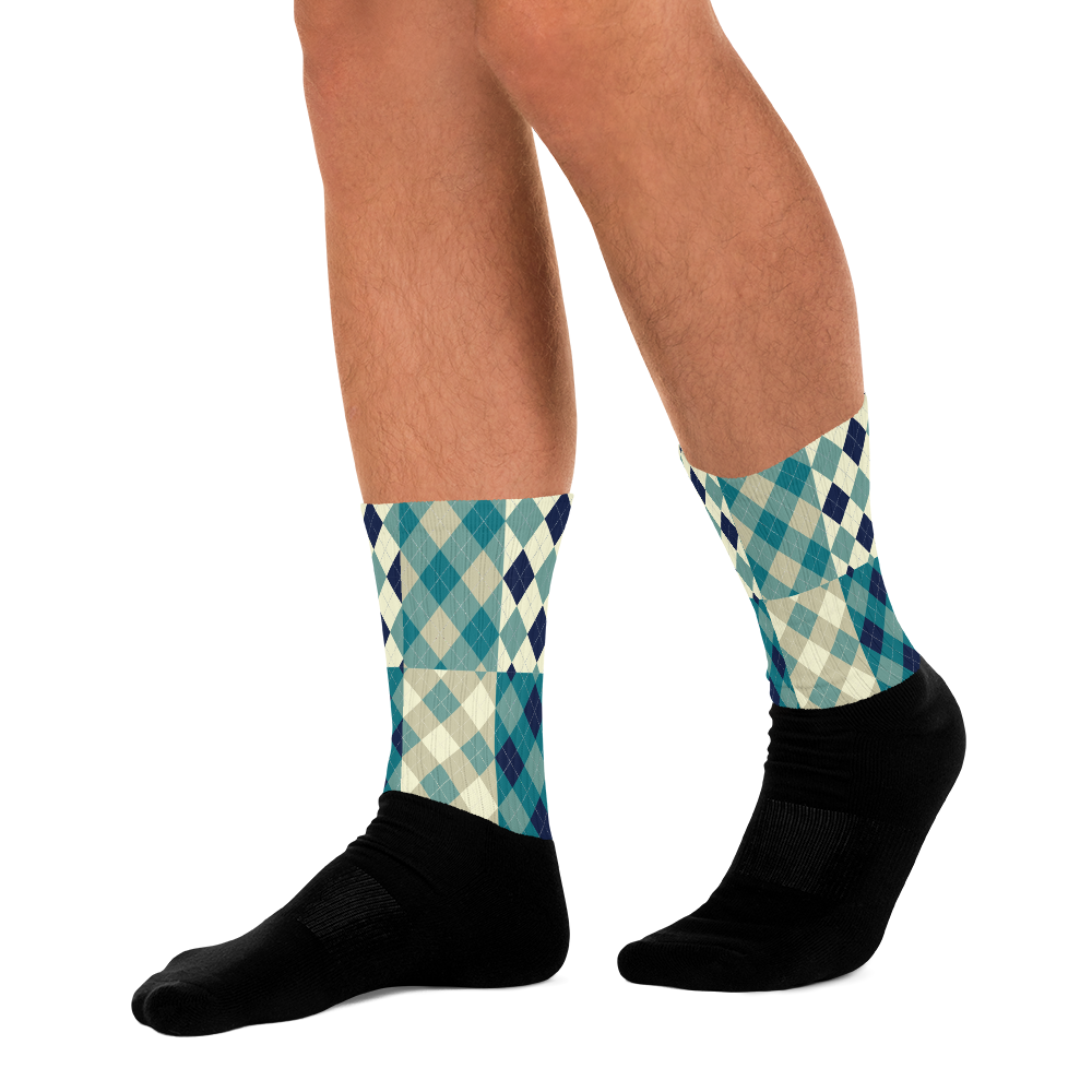 YETI LACROSSE CO. Performance Socks - Argyle Mashup design